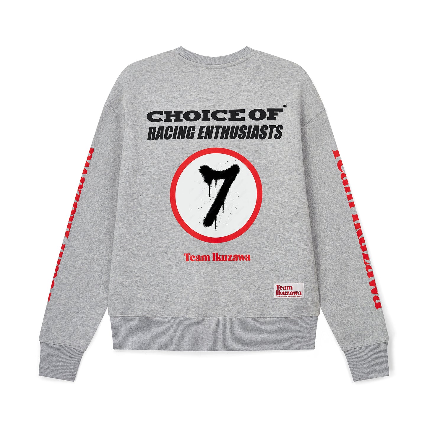 Team Ikuzawa 'Dirt Track' Grey Organic Crewneck