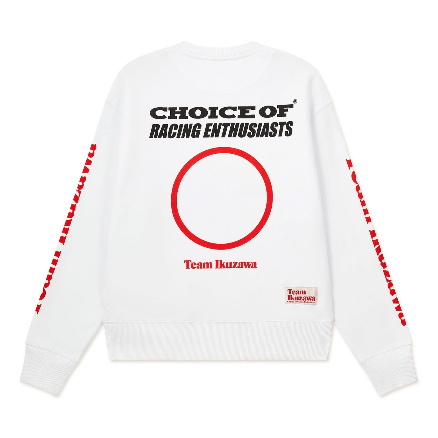 Team Ikuzawa 'Dirt Track' White Organic Crewneck