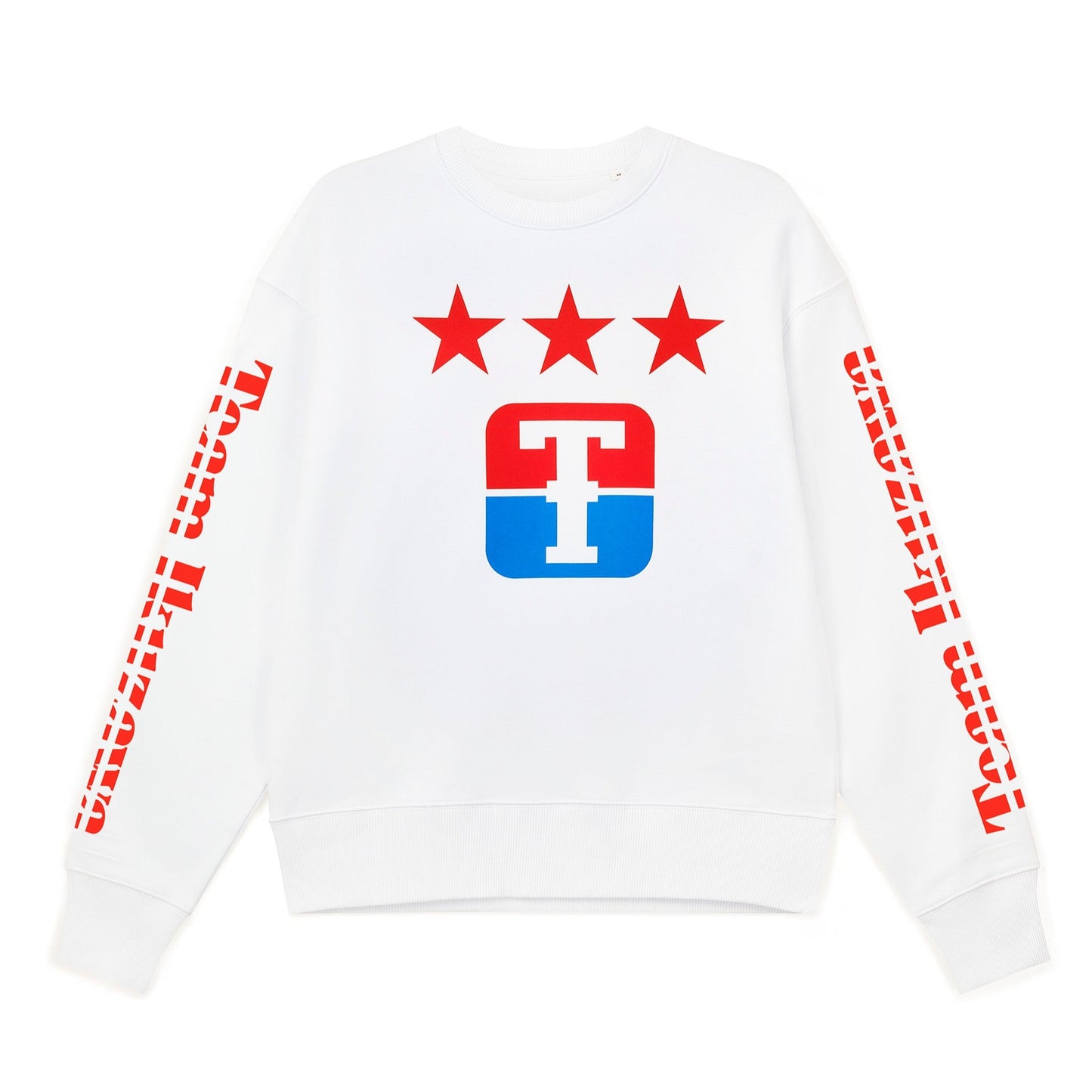 Team Ikuzawa 'Dirt Track' White Organic Crewneck