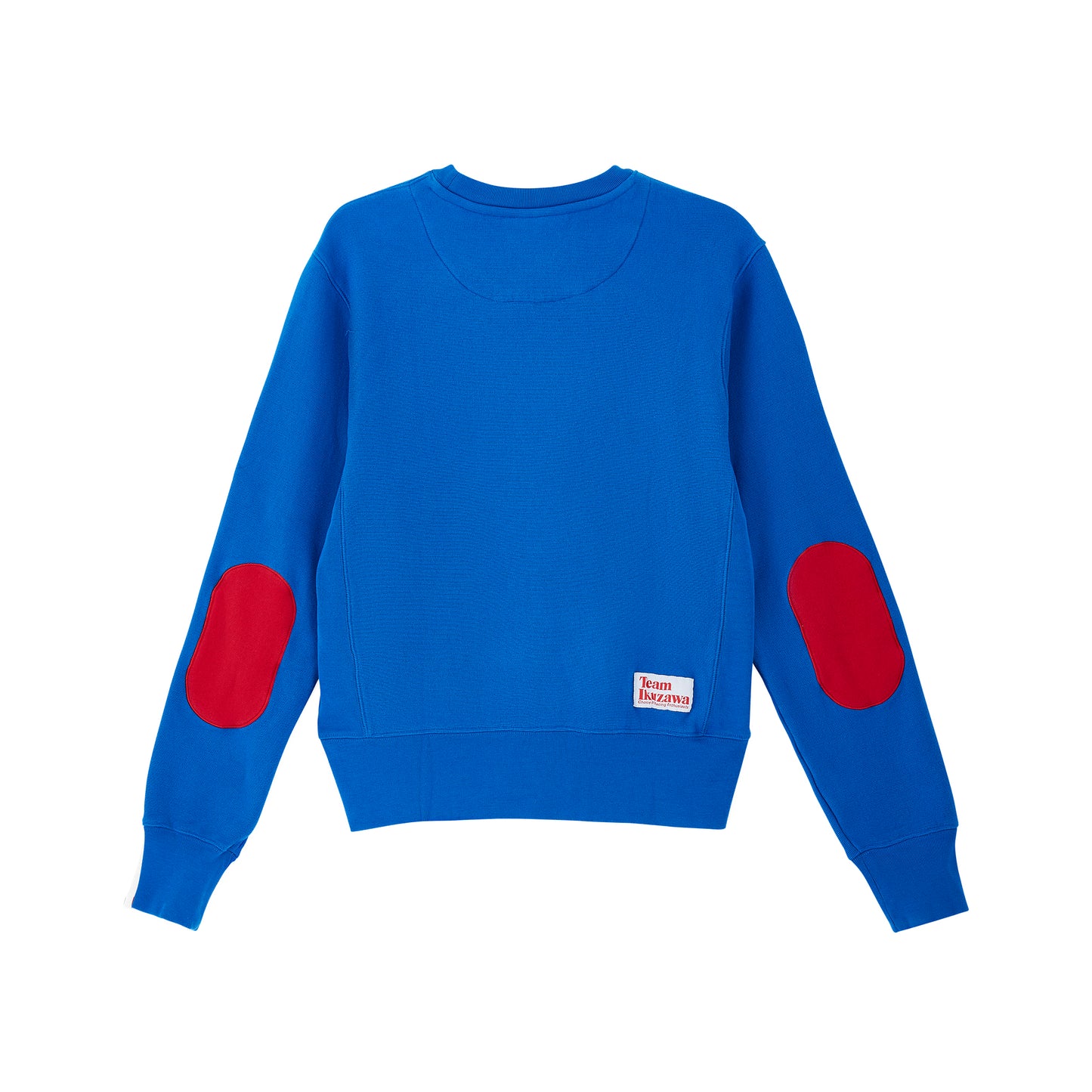 Team Ikuzawa 1980s Heritage Elbow-Patch Crewneck (Blue & Red)