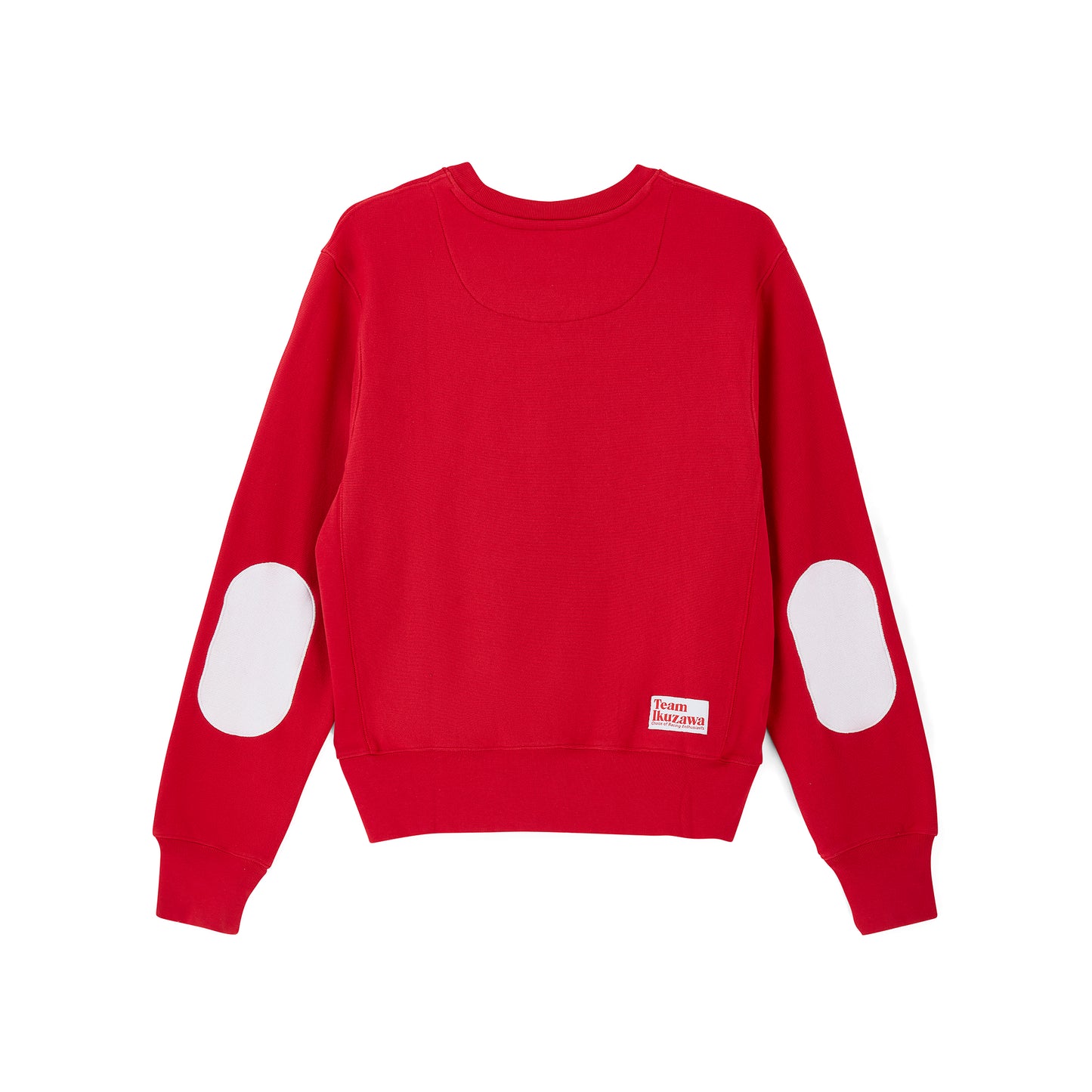 Team Ikuzawa 1980s Heritage Elbow-Patch Crewneck (Red & White)