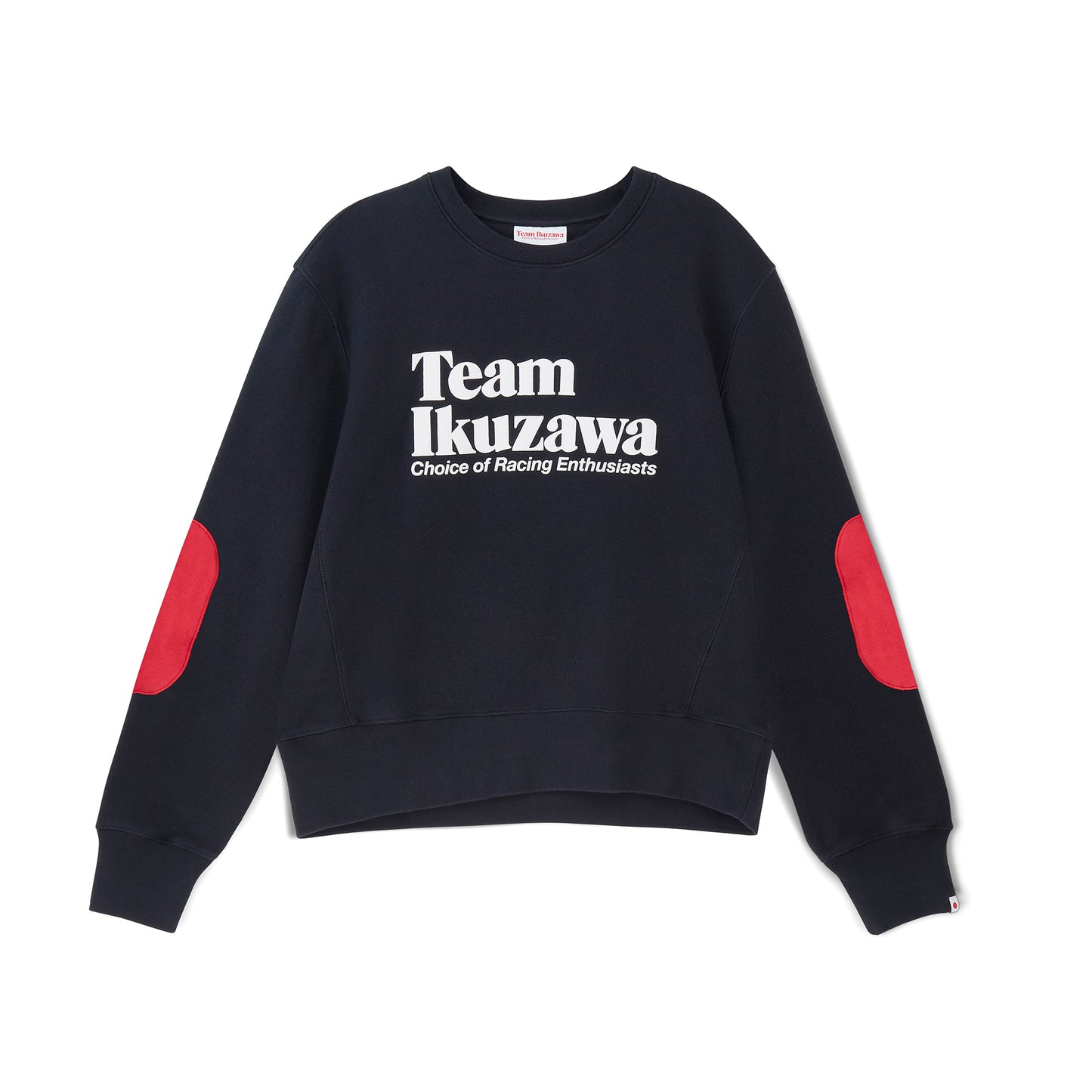 Team Ikuzawa 1980s Heritage Elbow-Patch Crewneck (Black & Red)