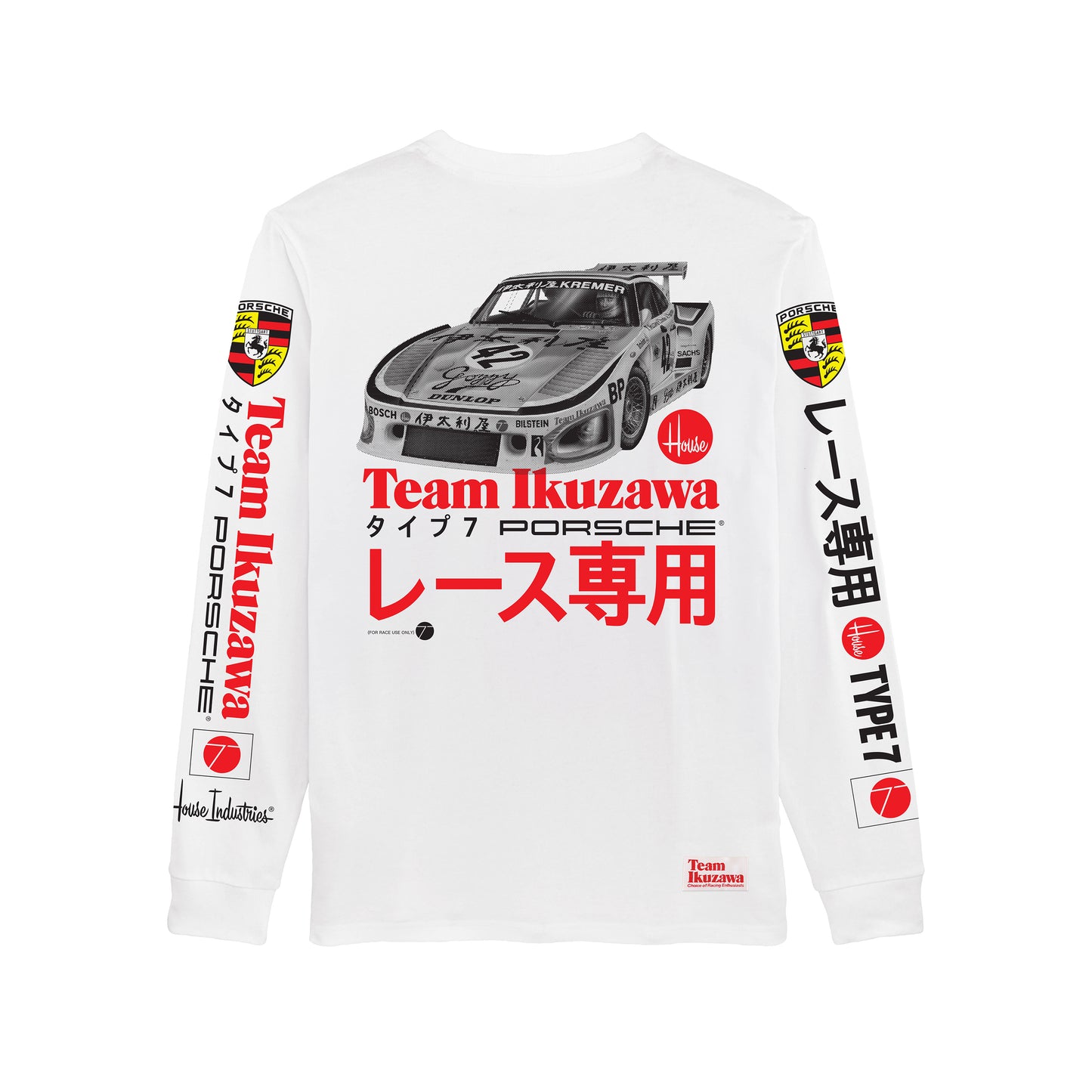 Porsche Type 7 x House Industries x Team Ikuzawa Le Mans Porsche Kremer 935 K3 Long Sleeve T-shirt