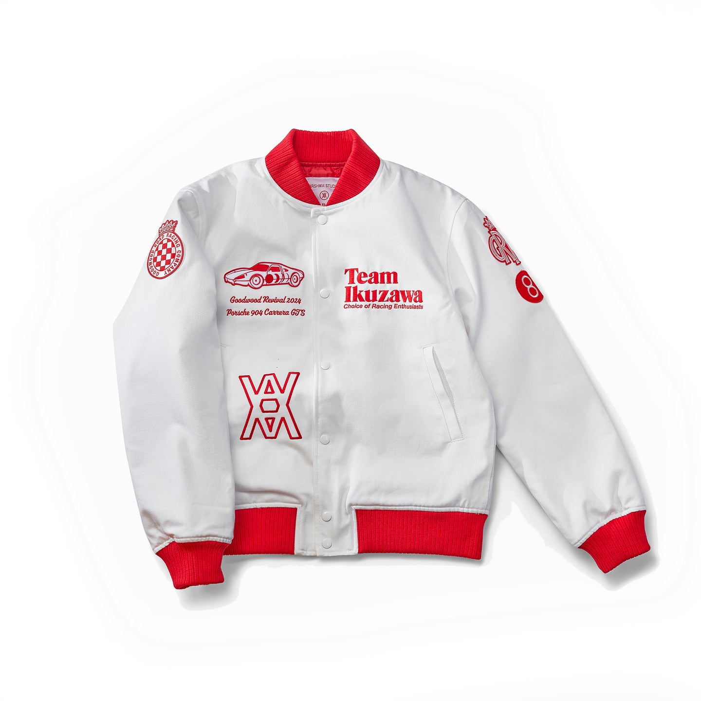 Limited-Edition Daniel Arsham x Team Ikuzawa White Denim Stadium Jacket