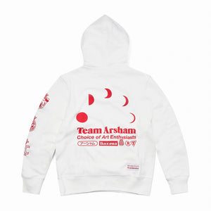 Daniel Arsham x Team Ikuzawa Premium Organic Cotton White Hoodies