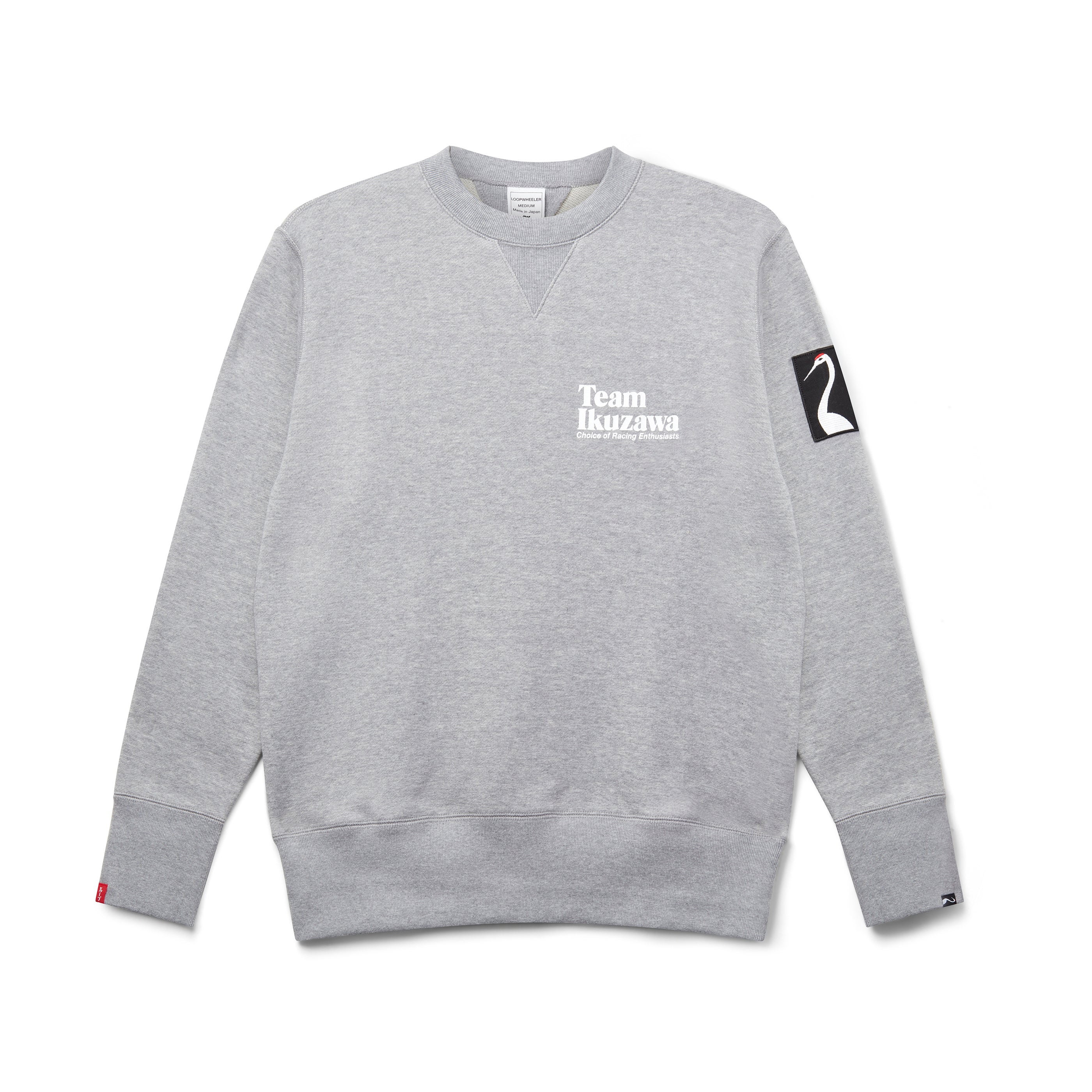 Limited-Edition Loopwheeler x Team Ikuzawa Grey Crewneck