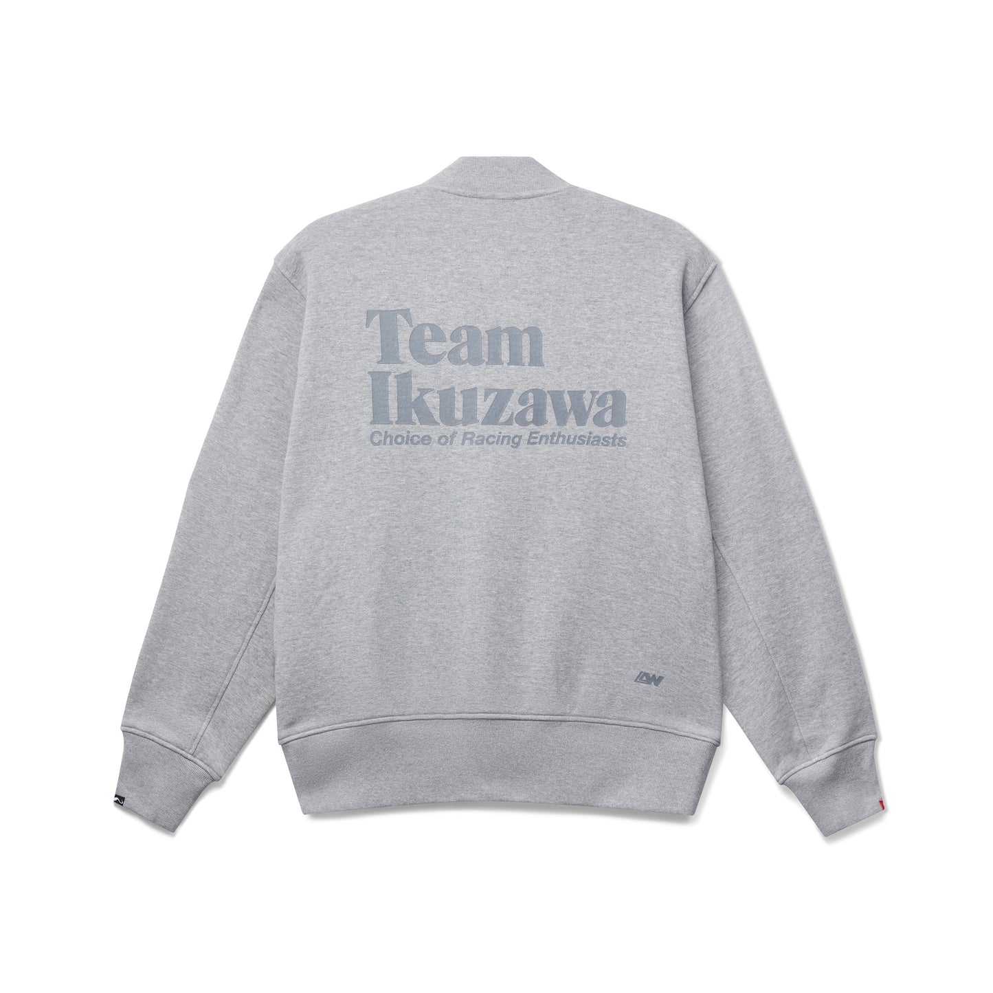 Loopwheeler x Team Ikuzawa Grey Sweatshirt Varsity Jacket