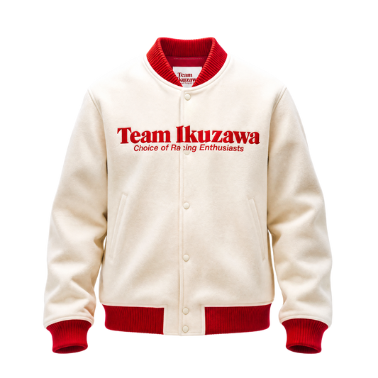 Team Ikuzawa White Wool Varsity Jacket