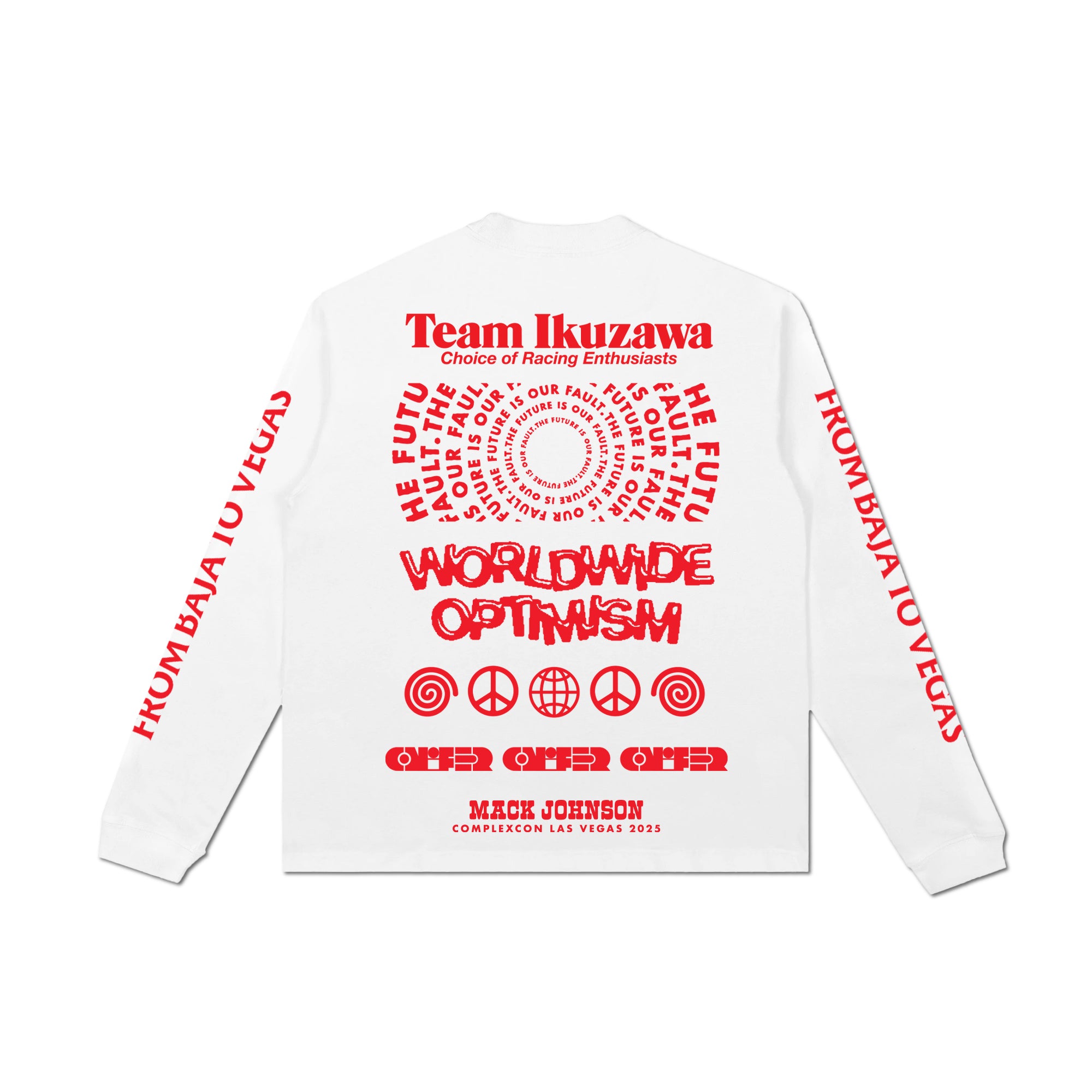 トップス Team Ikuzawa Mack Johnson long sleeve M Ornamental Conifer x Team Ikuzawa x Mack Johnson Cotton Long-sleeve T-