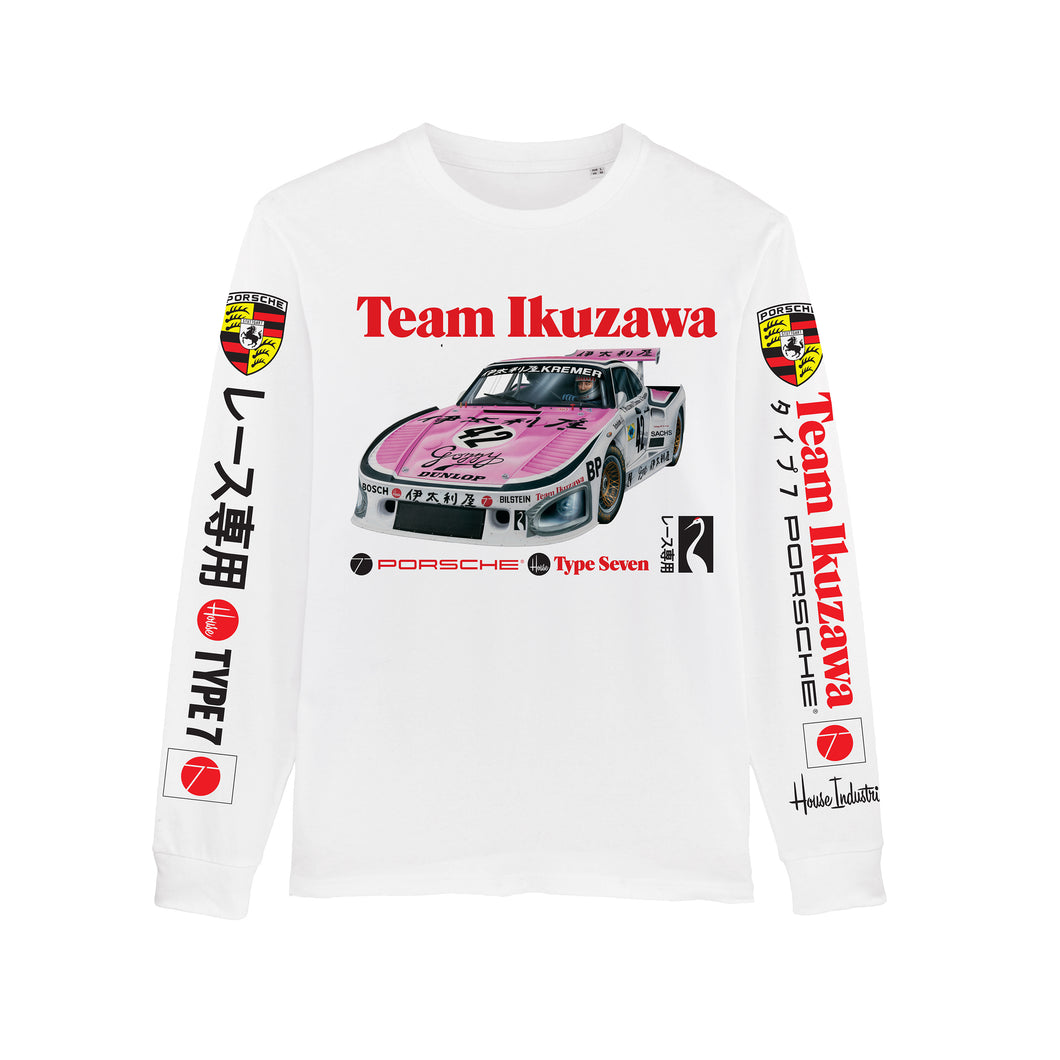Porsche Type 7 x House Industries x Team Ikuzawa Le Mans Porsche Kremer 935 K3 Long Sleeve T-shirt